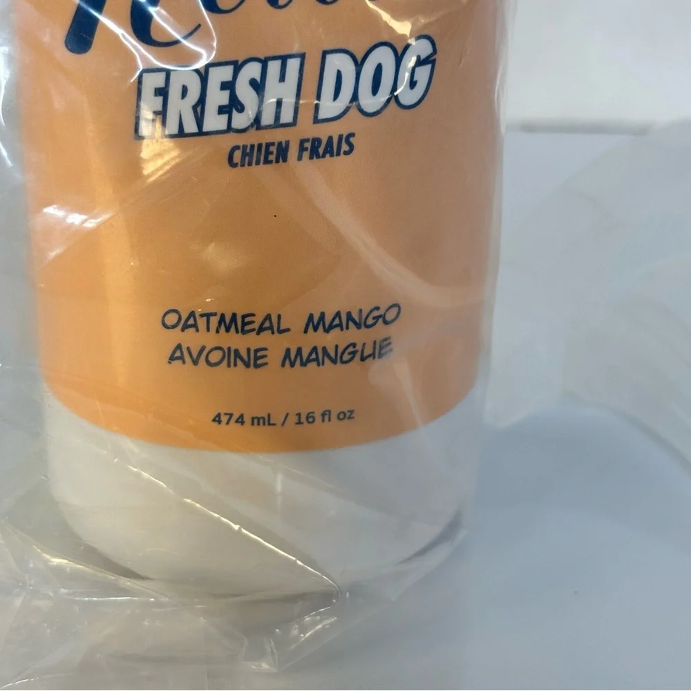 NELLIE’S- Fresh Dog -Oatmeal Mango Spray - Orange & White 16 Fl oz / 474ml